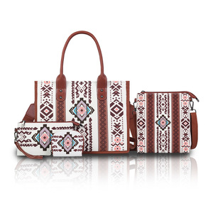 <span class=keywords><strong>Sac</strong></span> fourre-tout quatre pièces de style <span class=keywords><strong>ethnique</strong></span> <span class=keywords><strong>bohème</strong></span>, un <span class=keywords><strong>sac</strong></span> à bandoulière de rangement de grande capacité pour le travail et les déplacements - Product Image 1