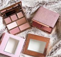 Poudre de fard à paupières et blush minérale de luxe haute qualité, 7 couleurs, résistante à l'eau, pour contour et highlight du visage, maquillage durable