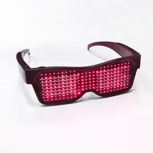 נטענת אור עד משקפיים LED מהבהב משקפיים פסטיבל קרנבל המפלגה LED עיניים משקפיים עם 11 מצבים