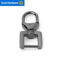 Mousqueton à ressort pivotant en métal personnalisé pour autres pièces et accessoires de sac, crochet à pression pour laisses de chien de pistolet foncé de 15mm