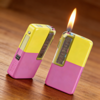 Briquet USB en métal fin personnalisé avec flamme longue, design moderne, écologique, idéal pour le camping, les barbecues et les cadeaux promotionnels