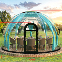 Tente bulle transparente en polycarbonate et aluminium pour hôtel, exposition, ou événement - Modèle Full House Starry