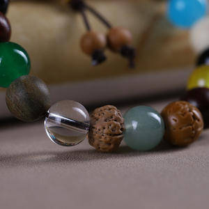 سوار من حجر البودي الطبيعي ذو ثمانية عشر بذرة من نوع كينج كونج، مناسب للجنسين. - Product Image 4