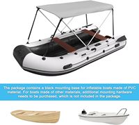 Meilleures ventes de toit de bateau pare-soleil de qualité marine en acier inoxydable résistant aux UV Bimini pour bateau gonflable tente Bimini