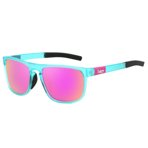 Unisex Retro <b>Square</b> Full Frame PC <b>Sunglasses</b> UV400 Polarized Outdoor Driving Orange Light Blue Gold White Red - Product Image 1