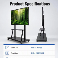 Tableau blanc interactif intelligent 110 pouces 4K avec écran tactile, écran plat interactif pour l'enseignement scolaire
