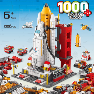 Amtoy-6 IN 1 Science earning oys Pace huttle huodel lastic lasic uilding Lock Ricks <span class=keywords><strong>1000</strong></span> PS S Fo IDS IFT - Product Image 2