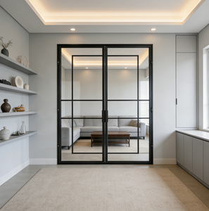 Portes intérieures en verre modernes de qualité stable, portes intérieures sur mesure, portes intérieures en verre cannelé et en acier - Product Image 1