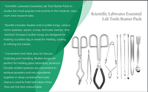 Equipo <span class=keywords><strong>de</strong></span> <span class=keywords><strong>Laboratorio</strong></span> <span class=keywords><strong>de</strong></span> Química: Crisol, Vaso, <span class=keywords><strong>Pinzas</strong></span>, Espátula <span class=keywords><strong>de</strong></span> <span class=keywords><strong>Laboratorio</strong></span>, Cuchara, <span class=keywords><strong>Pinzas</strong></span> para Tubos <span class=keywords><strong>de</strong></span> Ensayo, Esterilizador, <span class=keywords><strong>Pinzas</strong></span> <span class=keywords><strong>de</strong></span> Precisión - Product Image 6