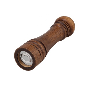 Ensembles de moulins à poivre rechargeables en bois de noyer avec rotor de meulage en céramique réglable Ensemble de moulins à sel et à poivre en bois - Product Image 4