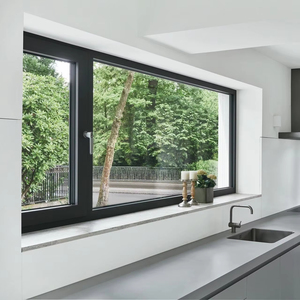 6063-t5 nhôm nghiêng và xoay cửa sổ cửa sổ nhôm hai lớp với cửa chớp lăn điện tùy chọn - Product Image 1