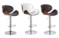 Chaise de bar au design moderne, tabouret de bar en cuir PU gris avec pieds en métal, salle à manger et cuisine, mobilier commercial