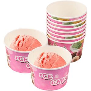 4oz-16oz Craft Paper <b>Disposable</b> Ice Cream <b>Cups</b> with Lid and Custom Logo for Noodle and Food Service - Product Image 1