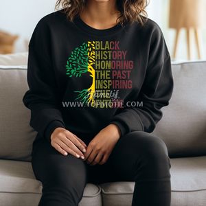 Black History Month Árbol genealógico Black History Honrando el pasado Inspirando el futuro Diamantes de imitación Transferencia de calor para sombreros de ropa - Product Image 6