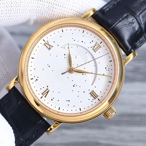 Reloj de Pulsera Unisex de Alta Gama, con Fase Lunar, Resistente al Agua, Automático, con Caja de Oro, Manecillas Doradas, Esfera Romana Minimalista, Nuevo - Product Image 1
