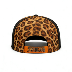 หมวกแก๊ปทรงทรัคเกอร์ลายเสือดาว ลดราคาพิเศษ ปรับขนาดได้ด้วยตาข่ายด้านหลัง พร้อมปักลายคำว่า BEAULERO สำหรับสวมใส่ลำลองสไตล์สตรีท - Product Image 6