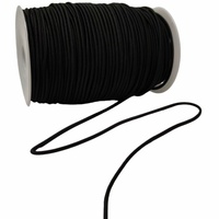 Cordon élastique rond en polyester de 3 mm avec âme en latex pour cordons de vêtements et lanières – Vente en gros