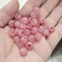 Perles acryliques à grand trou pour accessoires de bijoux, cordons tressés, stylos, tresses de cheveux, attaches de tissu et lacets de chaussures - DIY