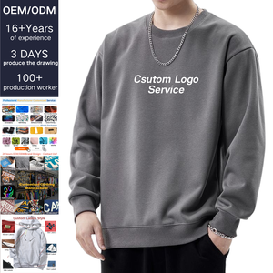 Sudadera Casual <span class=keywords><strong>de</strong></span> Cuello Redondo Tejida con Logotipo, 85% Algodón 15% Poliéster, Cómoda para Entrenamiento, Corte Regular - Product Image 5
