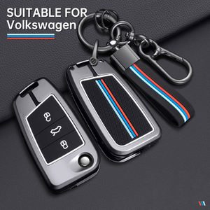 ฝาครอบเคสกุญแจรถยนต์ทำจากซิงค์อัลลอยสำหรับ Volkswagen <span class=keywords><strong>VW</strong></span> Golf 7 Alltrack MK7 Tiguan Seat ateca LEON FR 2 Ibiza Skoda Key Accessories - Product Image 1