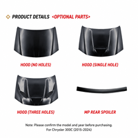 Kit carrosserie style SRT avec pare-chocs avant et arrière, calandre avant et jupes latérales – Pack de conversion et de mise à niveau pour Chrysler 300C 2015-2024