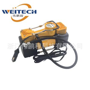 Weitech Dual Cylinder Air Compressor 12V DC Portable Tire Inflator With LCD Display For <b>Car</b> MPV - Product Image 3