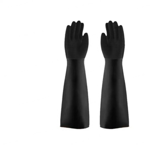 Gants de sécurité en néoprène, longueur 28 cm, poignet effilé, anti-chimiques, résistants aux perforations, texture lisse, sans poudre, sans latex - Product Image 3