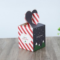 Noël Carol Boîtes En Carton Papier Blanc Note De Musique Imprimer Vacances Dessert Emballage Thème Chantant