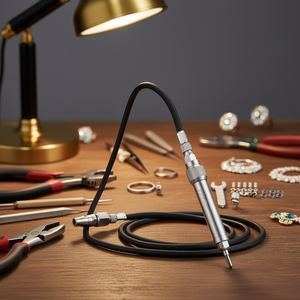 Stylo de gravure pneumatique micro, outil de gravure à air comprimé 1/8 pouce, équipement de fabrication de bijoux en acier inoxydable pour le bricolage - Product Image 2