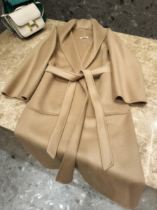 Abrigo de Cachemira de Doble Cara Estilo Max Lilia para Mujer, Chaqueta Tipo Bata de Longitud Media Inspirada en Max <span class=keywords><strong>Mara</strong></span>, Mezcla de Lana, Corte Petite - Product Image 5