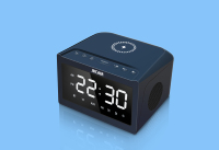 NIEUWE HF18W Tf-kaart FM-radio Spraakoproepen Multifunctionele 3-in-1 wekker Scherm Mobiele telefoon draadloze oplader Speaker