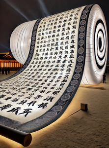 Modèle <span class=keywords><strong>de</strong></span> palais chinois gonflable personnalisé, grande sculpture gonflable <span class=keywords><strong>de</strong></span> bâtiment <span class=keywords><strong>de</strong></span> style Ville Interdite pour parc à thème, installation artistique - Product Image 2