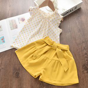 Nuovo Stile Set di <span class=keywords><strong>Abbigliamento</strong></span> Estivo per Bambine, T-Shirt a Maniche Corte e Pantaloni/Vestito, Completo 2 Pezzi per Bambini - Product Image 2
