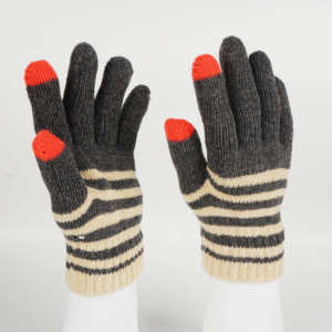 Premium 5-vingerige Gestreepte Acryl Touchscreen Handschoenen | Oem/Odm Fabrikant | Groothandel Winter Tech Handschoenen - Product Image 5