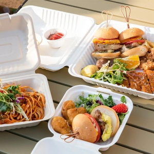 Embalagem de Alimentos em Caixa de Açúcar de Cana Suqure, Caixa Descartável para Hambúrguer em Restaurantes para Catering e Delivery - Product Image 5