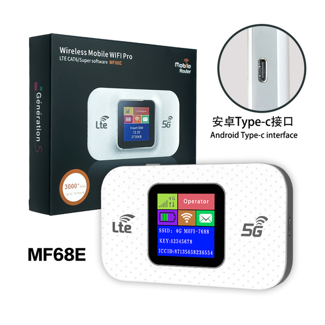 Portable WiFi Router with Type-C Interface & USB Function Firewall Multiple Sim Card Sharing Pocket Size Wireless Hotspot