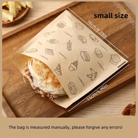 Pochette enduite de cire de qualité alimentaire imprimée sur mesure Emballage en papier kraft sulfurisé pour sandwich, biscuit, boulangerie, frites