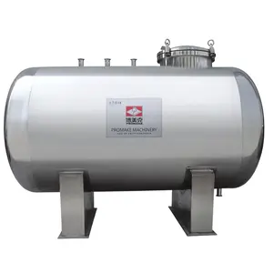 Sanitary Stainless Steel Beverage Wine Milk Solvent Oil Horizontal Storage Tank