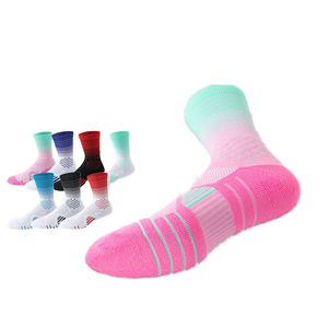 Calcetines Deportivos Profesionales Modulares con Diseño Personalizado, Logotipo Personalizado, Amortiguación en el Talón, Coloridos, Tejidos en Degradado para Baloncesto, Verano - Product Image 1