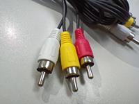 Câble audio et vidéo de haute qualité de 1.5m 3rca à 3rca couleur noire