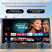 AG Outdoor Mini Portable Android LED LCD Smart TV DC 12V ATSC ISDB DVB-T2 USB Batterie intégrée HD FHD Définition