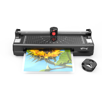 Machine à plastifier multifonctionnelle thermique 75-125 microns 3 en 1 pour la maison et le bureau avec coupe-papier et arrondisseur de coins