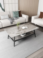 Rock Board 60 Table basse haute double couche Table centrale au design simple et moderne