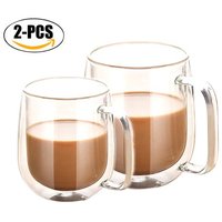 Tasse à thé en verre borosilicate à double paroi personnalisée pour café, bière, eau - Cadeaux d'affaires 350/500 ml Design moderne