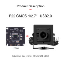 3200 F22 1080P 1,8mm 160 grados gran angular 2MP protocolo UVC USB2.0 Plug Play Mini HD Cámara Industrial con reconocimiento facial