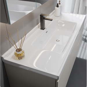 Armoire de salle de bain murale intelligente avec miroir intégré, en MDF, résistante à l'eau, au design moderne et minimaliste, personnalisable - Product Image 2