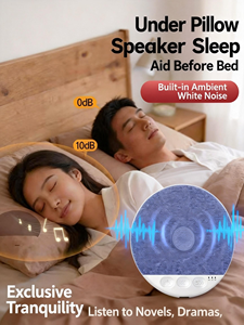 Nouveau haut-parleur LED ultra-fin <span class=keywords><strong>pour</strong></span> oreiller |   Machine à sons <span class=keywords><strong>pour</strong></span> le sommeil activée |   Musique de fond Hi-Fi, bruit blanc, lecture d'histoires - Product Image 5