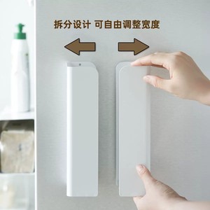 Support magnétique pour lingettes humides avec boîte de rangement pour cuisine, réfrigérateur, montage mural, matériau PP blanc, organisateur multi-usages - Product Image 4