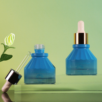 Flacon compte-gouttes en verre cannelé de 30 ml, blanc et noir, avec bouchons compte-gouttes, pour sérum d'essence végétale, emballage cosmétique