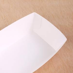 Caja de barco de papel Kraft recubierto, personalización de barco de alimentos desechables, precio al por mayor barato personalizado, bandeja de papel de pan, papel de 230G - Product Image 4